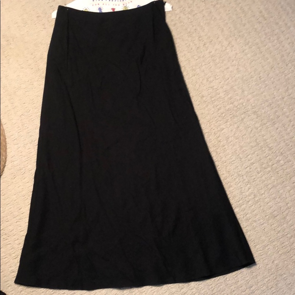 Ann Taylor Black linen skirt